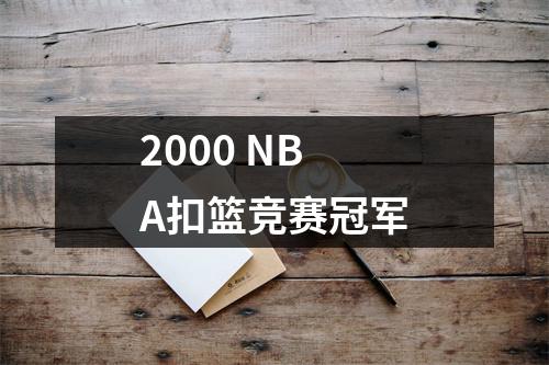 2000 NBA扣篮竞赛冠军