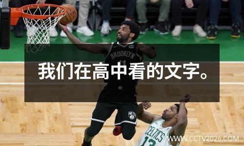 我们在高中看的文字。