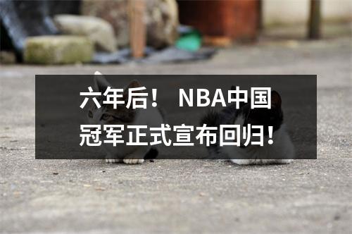 六年后！ NBA中国冠军正式宣布回归！