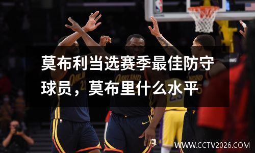 莫布利当选赛季最佳防守球员，莫布里什么水平
