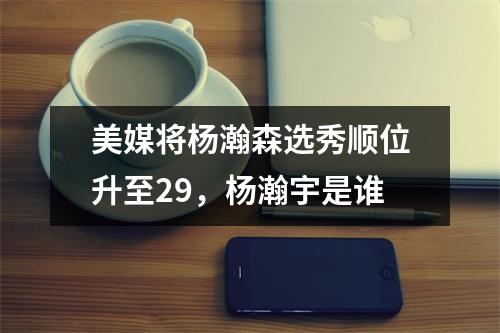 美媒将杨瀚森选秀顺位升至29，杨瀚宇是谁