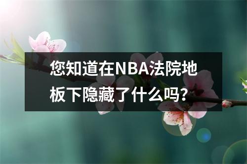 您知道在NBA法院地板下隐藏了什么吗？