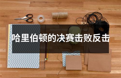 哈里伯顿的决赛击败反击