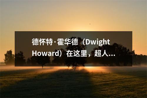 德怀特·霍华德（Dwight Howard）在这里，超人将飞翔