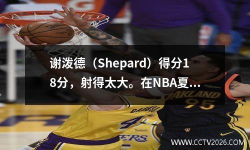 谢泼德（Shepard）得分18分，射得太大。在NBA夏季联赛中，火箭队在8398输给了活塞！