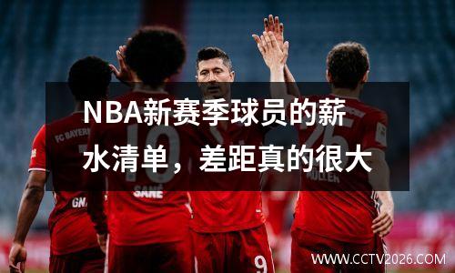 NBA新赛季球员的薪水清单，差距真的很大