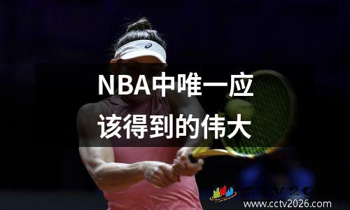 NBA中唯一应该得到的伟大