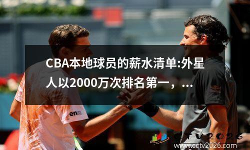 CBA本地球员的薪水清单:外星人以2000万次排名第一，Sun Yue的年薪是Guo Ailun的两倍
