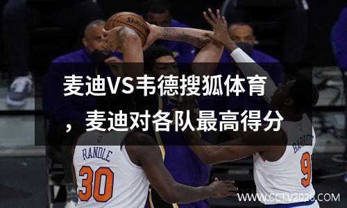 麦迪VS韦德搜狐体育，麦迪对各队最高得分