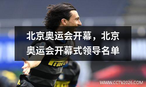 北京奥运会开幕，北京奥运会开幕式领导名单