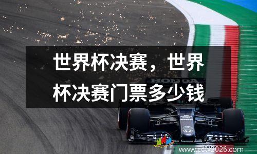 世界杯决赛，世界杯决赛门票多少钱