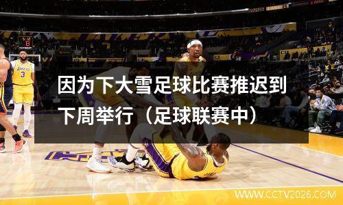 因为下大雪足球比赛推迟到下周举行（足球联赛中）