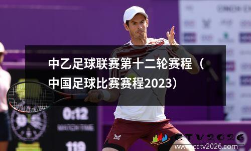 中乙足球联赛第十二轮赛程（中国足球比赛赛程2023）