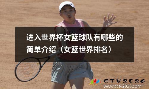 进入世界杯女篮球队有哪些的简单介绍（女篮世界排名）