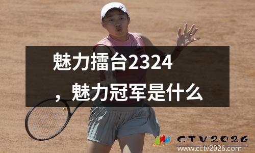 魅力擂台2324，魅力冠军是什么