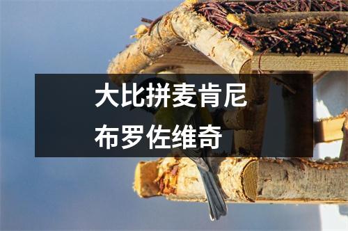 大比拼麦肯尼 布罗佐维奇