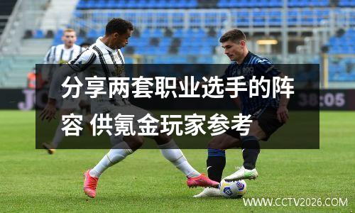 分享两套职业选手的阵容 供氪金玩家参考