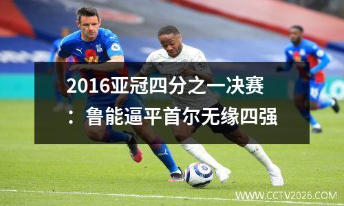 2016亚冠四分之一决赛：鲁能逼平首尔无缘四强