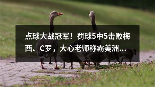 点球大战冠军！罚球5中5击败梅西、C罗，大心老师称霸美洲杯