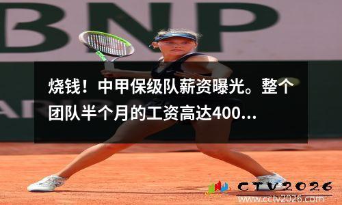 烧钱！中甲保级队薪资曝光。整个团队半个月的工资高达400万。