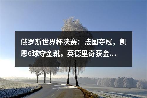 俄罗斯世界杯决赛：法国夺冠，凯恩6球夺金靴，莫德里奇获金球奖