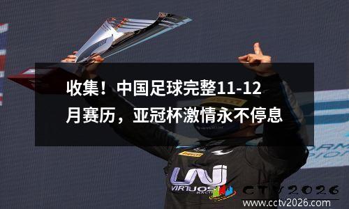 收集！中国足球完整11-12月赛历，亚冠杯激情永不停息