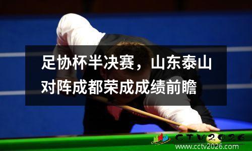 足协杯半决赛，山东泰山对阵成都荣成成绩前瞻