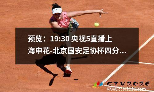 预览：19:30 央视5直播上海申花-北京国安足协杯四分之一决赛