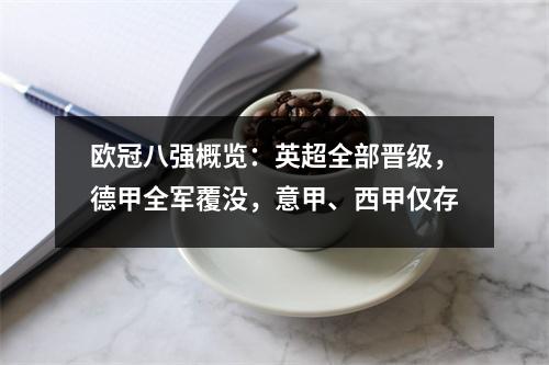 欧冠八强概览：英超全部晋级，德甲全军覆没，意甲、西甲仅存
