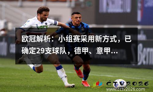 欧冠解析：小组赛采用新方式，已确定29支球队，德甲、意甲各5队