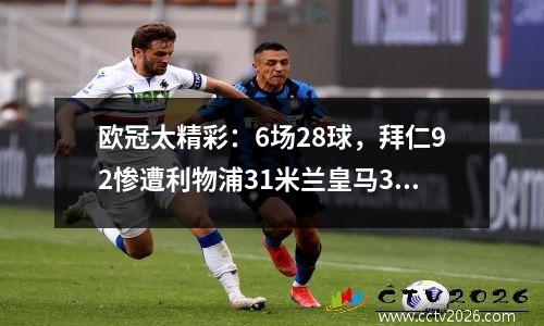 欧冠太精彩：6场28球，拜仁92惨遭利物浦31米兰皇马31