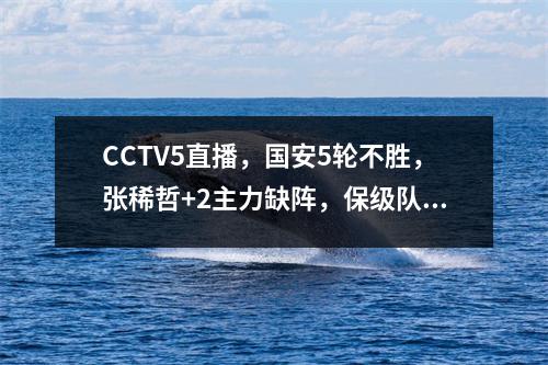 CCTV5直播，国安5轮不胜，张稀哲+2主力缺阵，保级队再试一试
