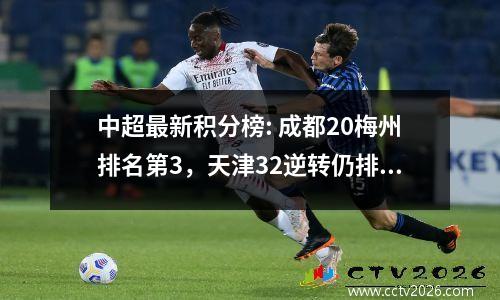 中超最新积分榜: 成都20梅州排名第3，天津32逆转仍排名第6，上海海港排名第1