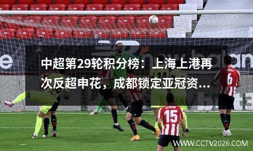 中超第29轮积分榜：上海上港再次反超申花，成都锁定亚冠资格，南通降级