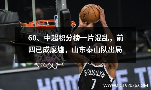 60、中超积分榜一片混乱，前四已成废墟，山东泰山队出局