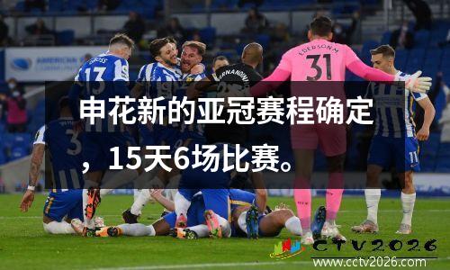 申花新的亚冠赛程确定，15天6场比赛。