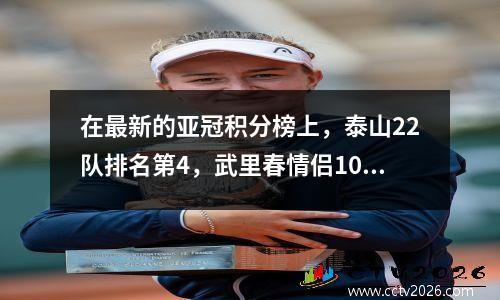 在最新的亚冠积分榜上，泰山22队排名第4，武里春情侣10队排名第2，海港32队排名第7。