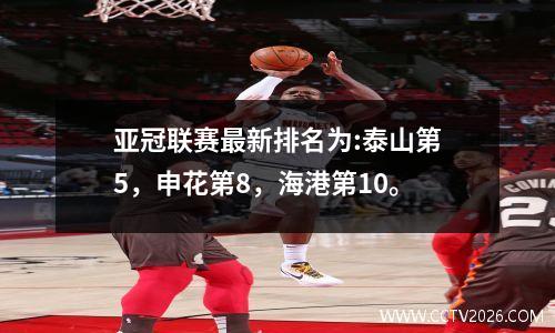 亚冠联赛最新排名为:泰山第5，申花第8，海港第10。