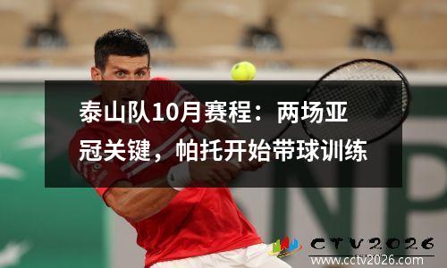 泰山队10月赛程：两场亚冠关键，帕托开始带球训练