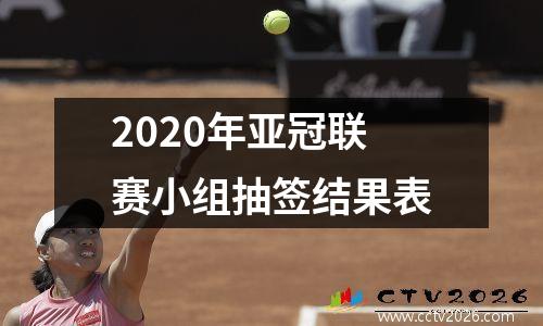 2020年亚冠联赛小组抽签结果表