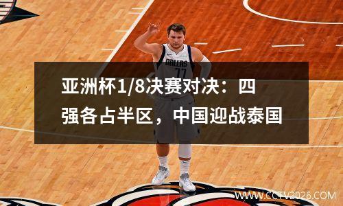 亚洲杯1/8决赛对决：四强各占半区，中国迎战泰国
