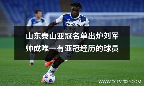 山东泰山亚冠名单出炉刘军帅成唯一有亚冠经历的球员