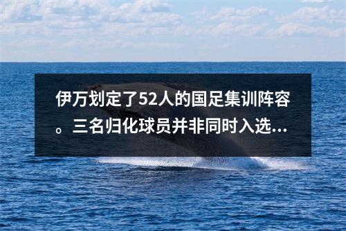 伊万划定了52人的国足集训阵容。三名归化球员并非同时入选。最遗憾的是一个人