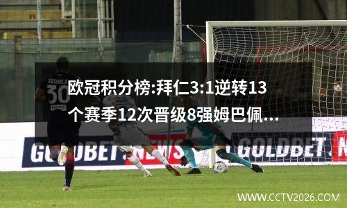 欧冠积分榜:拜仁3:1逆转13个赛季12次晋级8强姆巴佩双杀巴黎4:1晋级