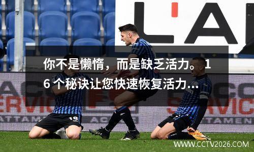 你不是懒惰，而是缺乏活力。 16 个秘诀让您快速恢复活力并恢复体形
