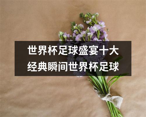 世界杯足球盛宴十大经典瞬间世界杯足球