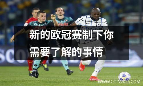 新的欧冠赛制下你需要了解的事情