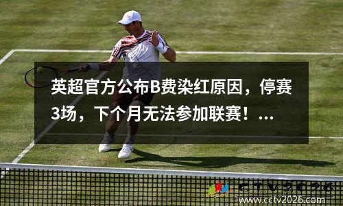 英超官方公布B费染红原因，停赛3场，下个月无法参加联赛！ B费轰炸误判