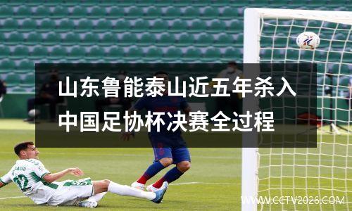 山东鲁能泰山近五年杀入中国足协杯决赛全过程