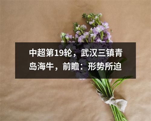 中超第19轮，武汉三镇青岛海牛，前瞻：形势所迫